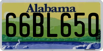 AL license plate 66BL650