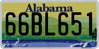 AL license plate 66BL651