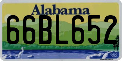 AL license plate 66BL652