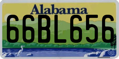 AL license plate 66BL656