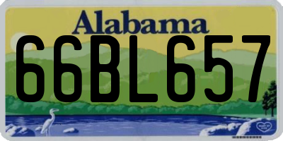 AL license plate 66BL657