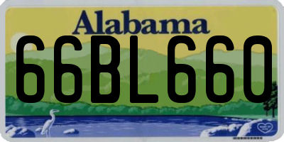 AL license plate 66BL660