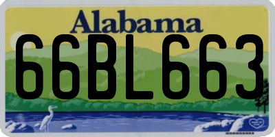 AL license plate 66BL663