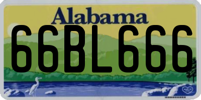 AL license plate 66BL666