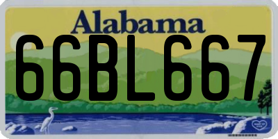 AL license plate 66BL667