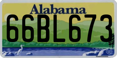 AL license plate 66BL673