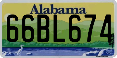 AL license plate 66BL674