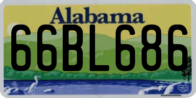 AL license plate 66BL686