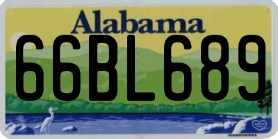 AL license plate 66BL689