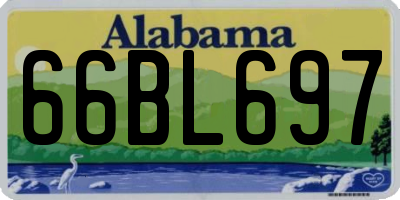AL license plate 66BL697