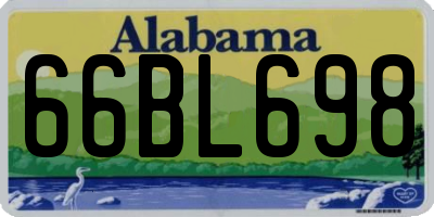 AL license plate 66BL698