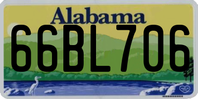 AL license plate 66BL706