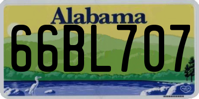 AL license plate 66BL707