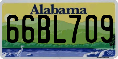 AL license plate 66BL709