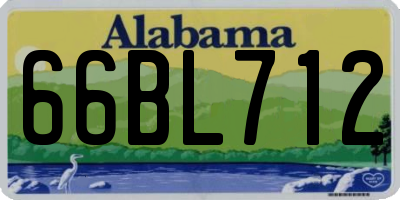 AL license plate 66BL712