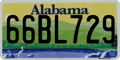 AL license plate 66BL729