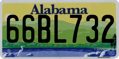 AL license plate 66BL732
