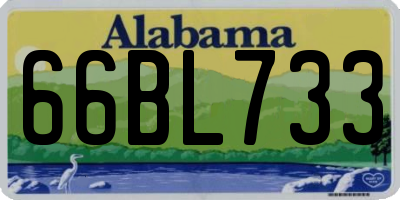 AL license plate 66BL733