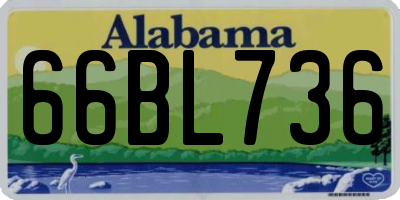 AL license plate 66BL736