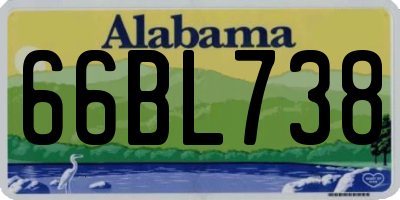 AL license plate 66BL738