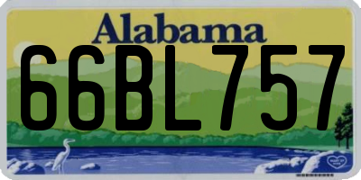 AL license plate 66BL757