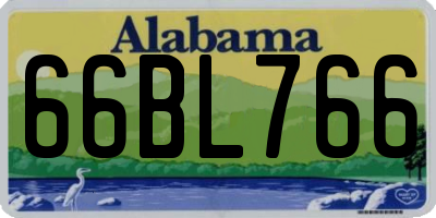 AL license plate 66BL766