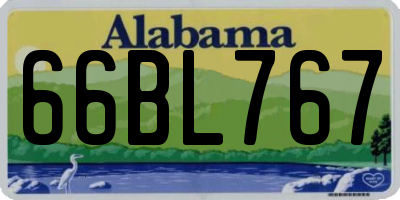 AL license plate 66BL767