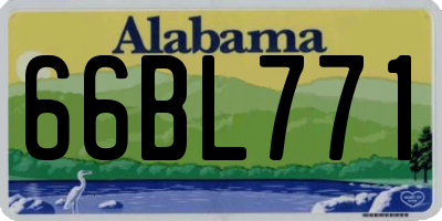 AL license plate 66BL771
