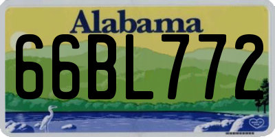 AL license plate 66BL772