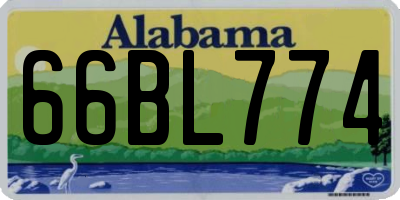 AL license plate 66BL774