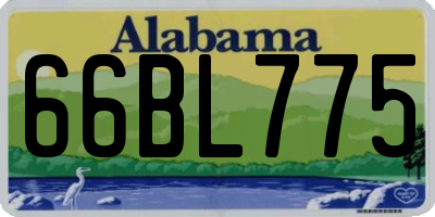 AL license plate 66BL775