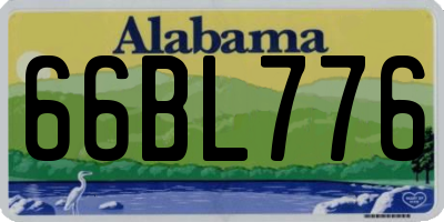 AL license plate 66BL776