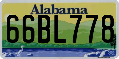 AL license plate 66BL778