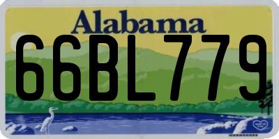 AL license plate 66BL779