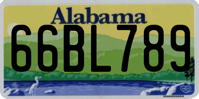AL license plate 66BL789