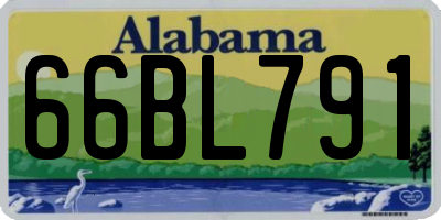 AL license plate 66BL791