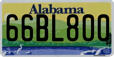 AL license plate 66BL800