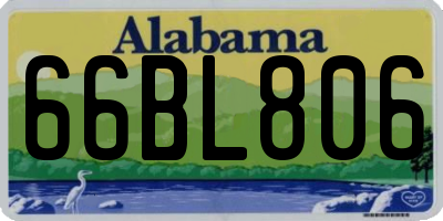AL license plate 66BL806