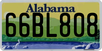AL license plate 66BL808