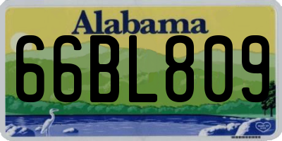 AL license plate 66BL809