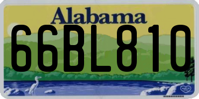 AL license plate 66BL810