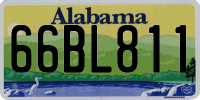 AL license plate 66BL811