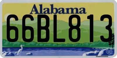 AL license plate 66BL813