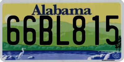 AL license plate 66BL815
