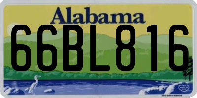 AL license plate 66BL816
