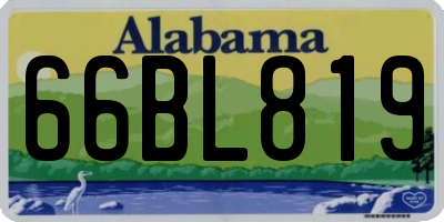AL license plate 66BL819