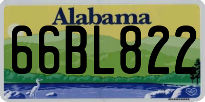 AL license plate 66BL822