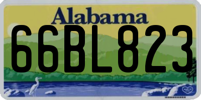 AL license plate 66BL823