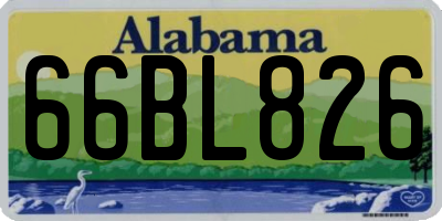 AL license plate 66BL826