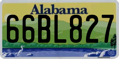 AL license plate 66BL827
